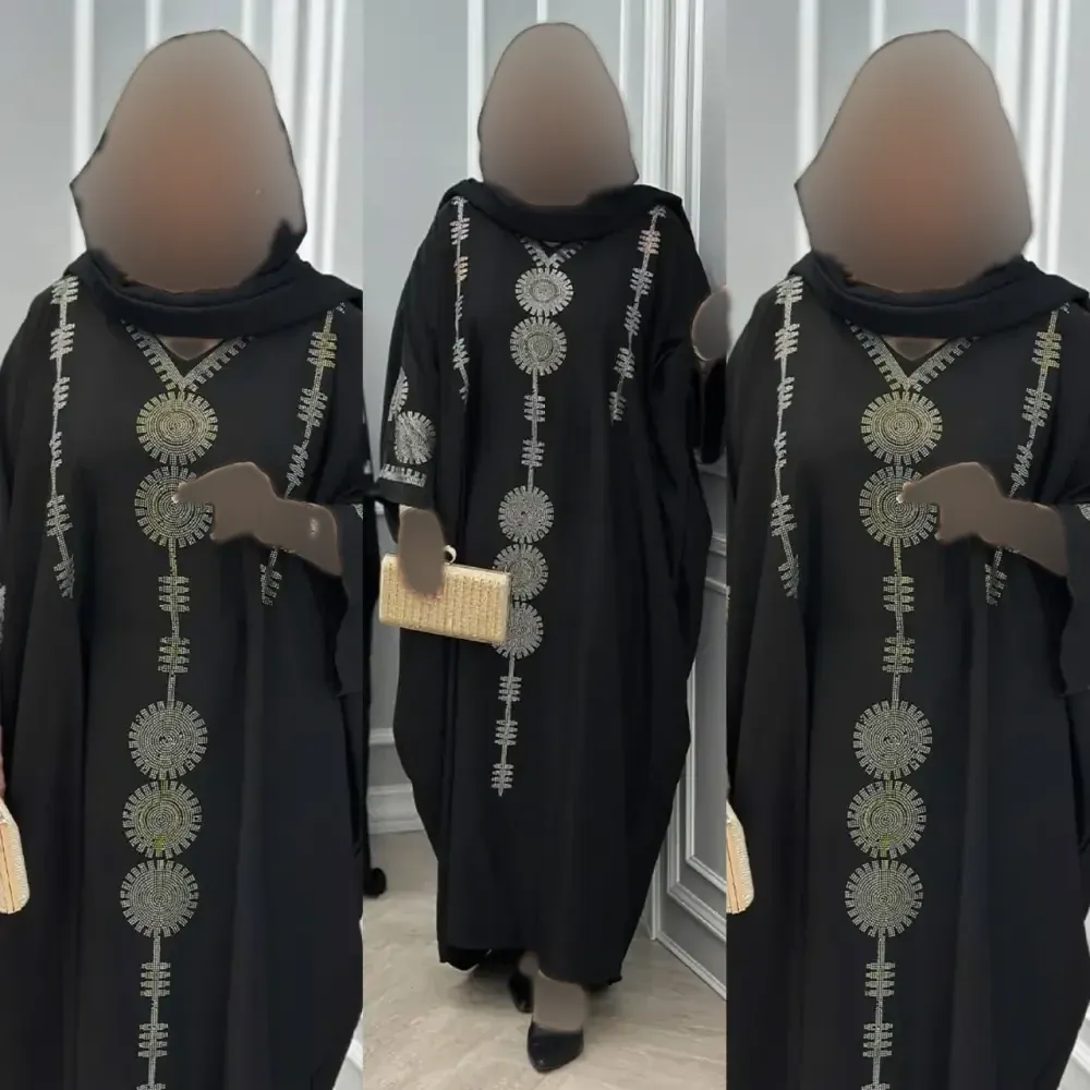 عبا زنانه خلیجی جنس الیزه مشکی فری سایز بند تنظیم سایز