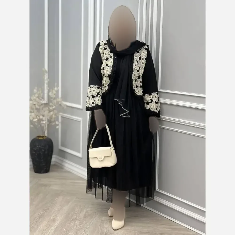 ست سه تیکه کت و دامن و شال مجلسی مدل روناک جنس مازراتی و تور سایز فری 38 تا 46
