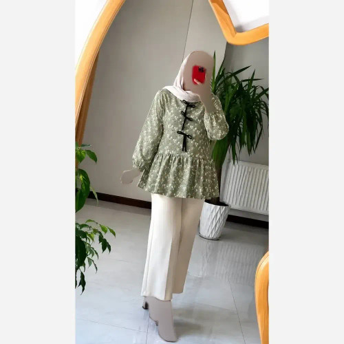 تونیک مانتویی لینن نخی کوک دوزی فریده سایز 36 تا 46