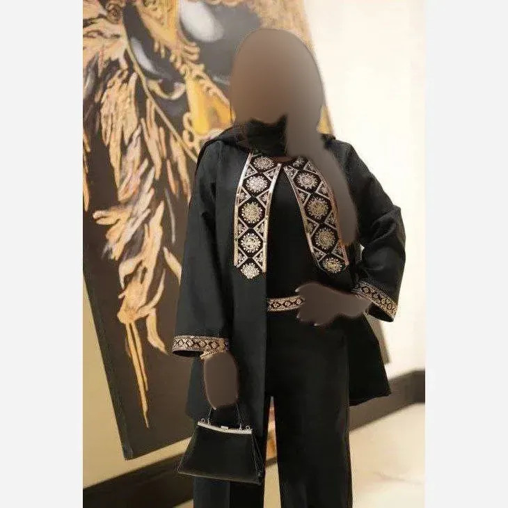 کت و شلوار زنانه جنس پرشین مکانیک مشکی فری سایز 38 تا 46