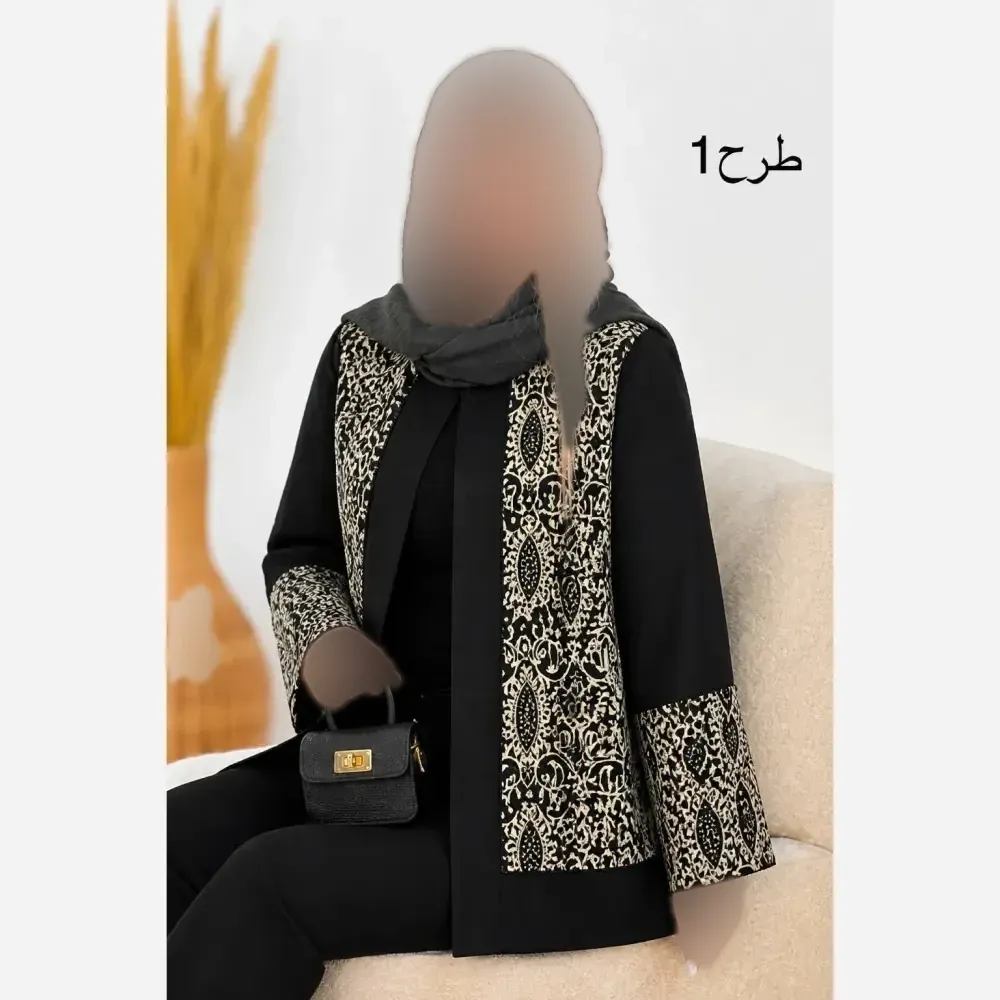 کت زنانه ماندانا جنس پرشین مکانیک و سوزن دوزی فری سایز مجلسی