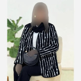 کت زنانه الیزا جنس تافته سوزن دوزی رنگ مشکی سایز فری سایز 36 تا 46