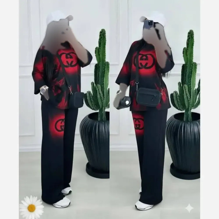 ست لباس راحتی زنانه مدل تیماسا جنس پنبه گلکسی سایز فری 36 تا 46