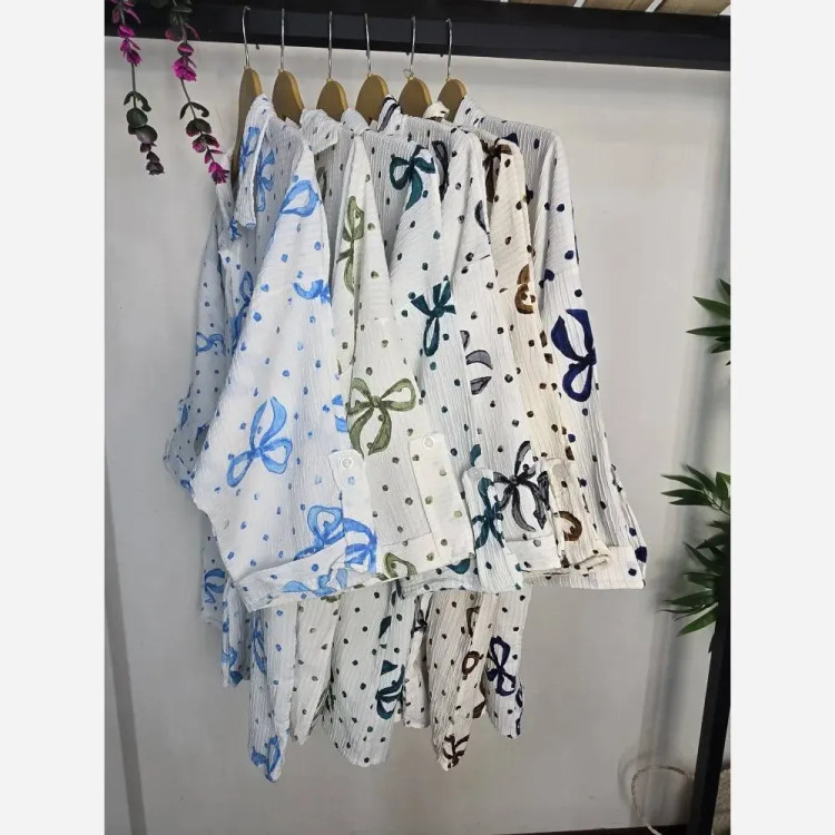 شومیز یاس زنانه گریشه ینزی سبز سدری فری سایز 36 تا 46 سبک خنک تابستانی