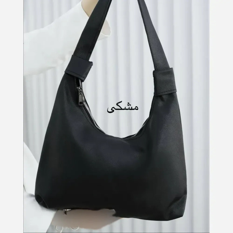 کیف بند گره ای چرمی سبک و جادار رنگ مشکی و موکا