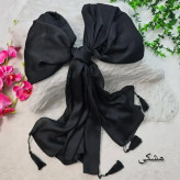 شال کرپ کریستال شنی ابعاد 74*180 فری سایز در رنگ بندی مشکی، سفید، کرم