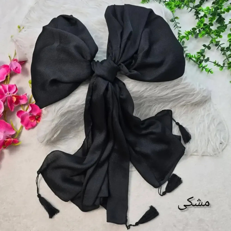 شال کرپ کریستال شنی ابعاد 74*180 فری سایز در رنگ بندی مشکی، سفید، کرم