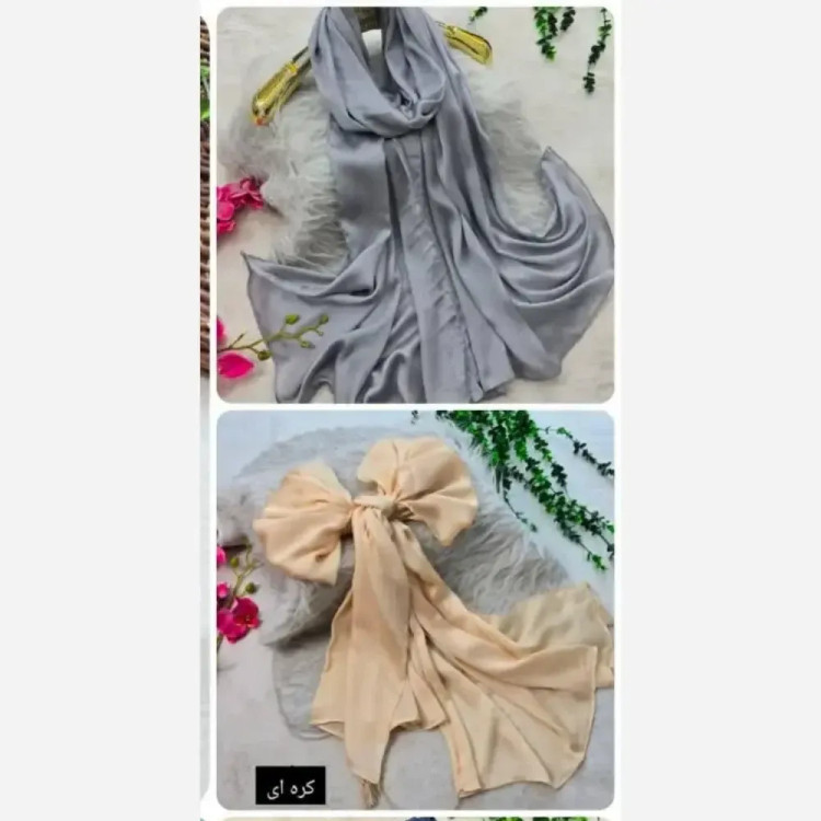 شال کرپ کریستال شنی ابعاد 74*180 فری سایز در رنگ بندی مشکی، سفید، کرم