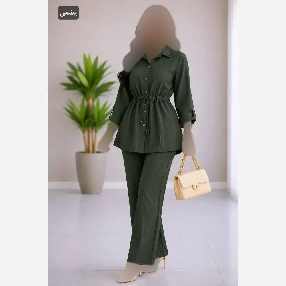 ست شومیز و شلوار زنانه کاترین جنس آیوا فری سایز