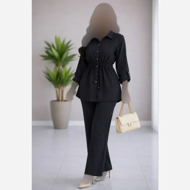 ست شومیز و شلوار زنانه کاترین جنس آیوا فری سایز