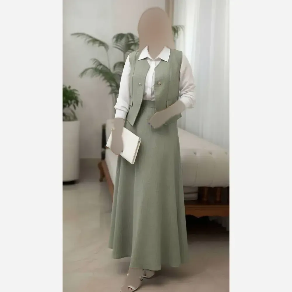 سه تیکه مدل ژینا جنس شانتون فری سایز 36 تا 46