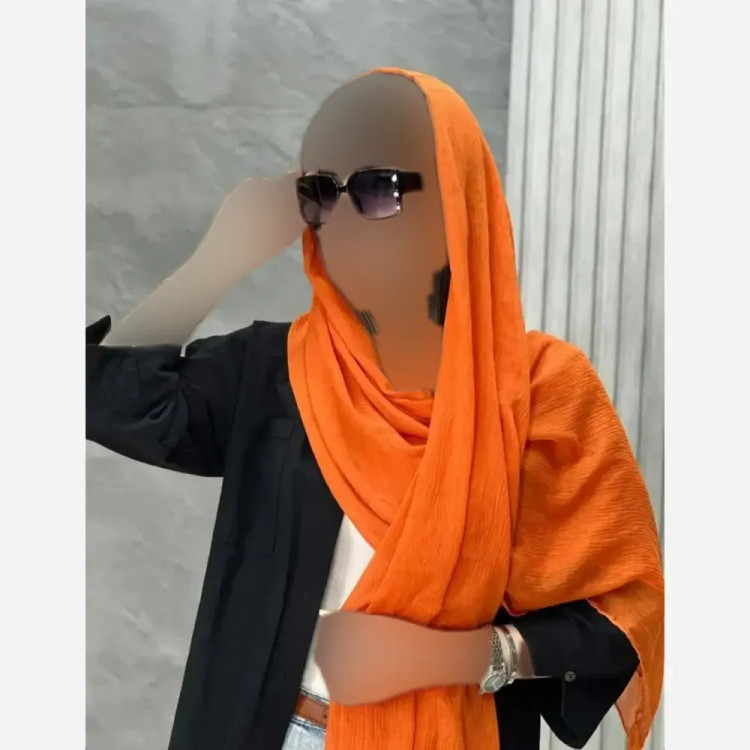 شال بهارپوش برشکا پلیسه ابعاد 180 در 70 رنگی