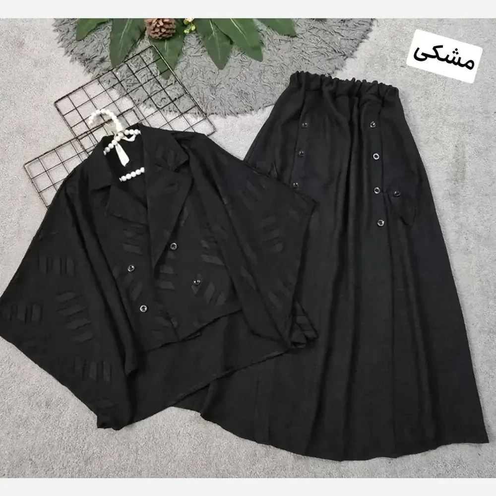 ست شومیز ژاکار و شلوار شانتون مادام فری سایز 36 تا 46