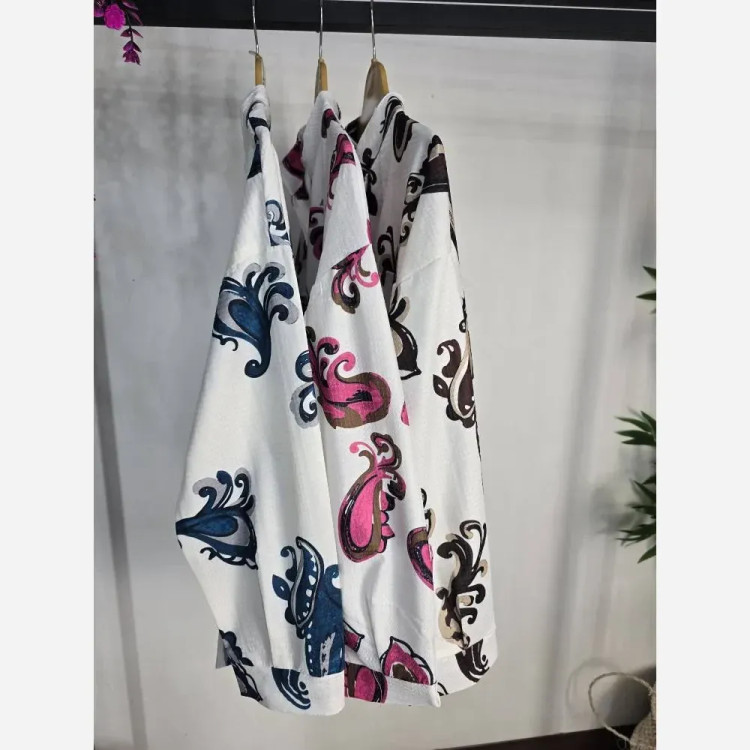 شومیز رویال جنس ژاکارد حصیری فری سایز 36 تا 46 شیک و خنک