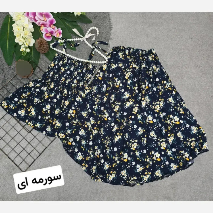 ست تاپ و دامن نخی زنانه فری سایز ضد حساسیت