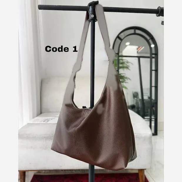 کیف چرمی بند گره ای زنانه مشکی موکا سایز آزاد جادار سبک