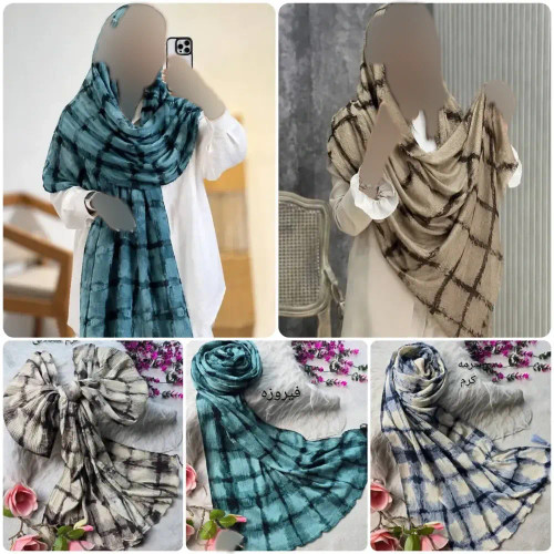 شال زنانه جنس برشکا ابعاد 70 در 180 سانتی متر رنگ بندی متنوع