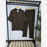 ست مردانه آراد جنس فتیله ای کبریتی رنگ بندی مشکی سرمه شکلاتی کرم دودی سایز فری