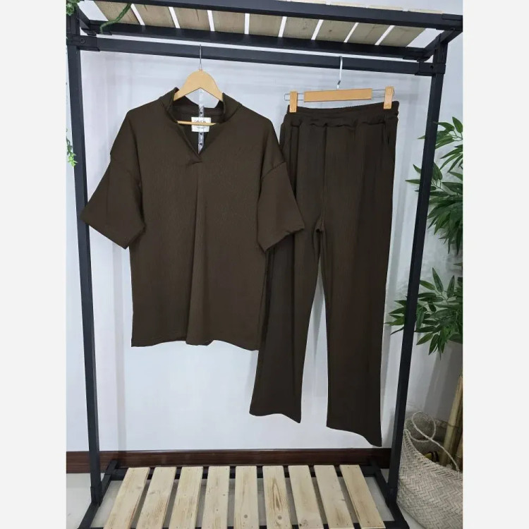 ست مردانه آراد جنس فتیله ای کبریتی رنگ بندی مشکی سرمه شکلاتی کرم دودی سایز فری