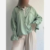 شومیز باکسی چینه پنبه سوپر طرح ابرو بادی فری سایز 36 تا 48
