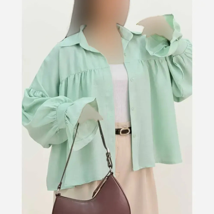 شومیز باکسی چینه پنبه سوپر طرح ابرو بادی فری سایز 36 تا 48
