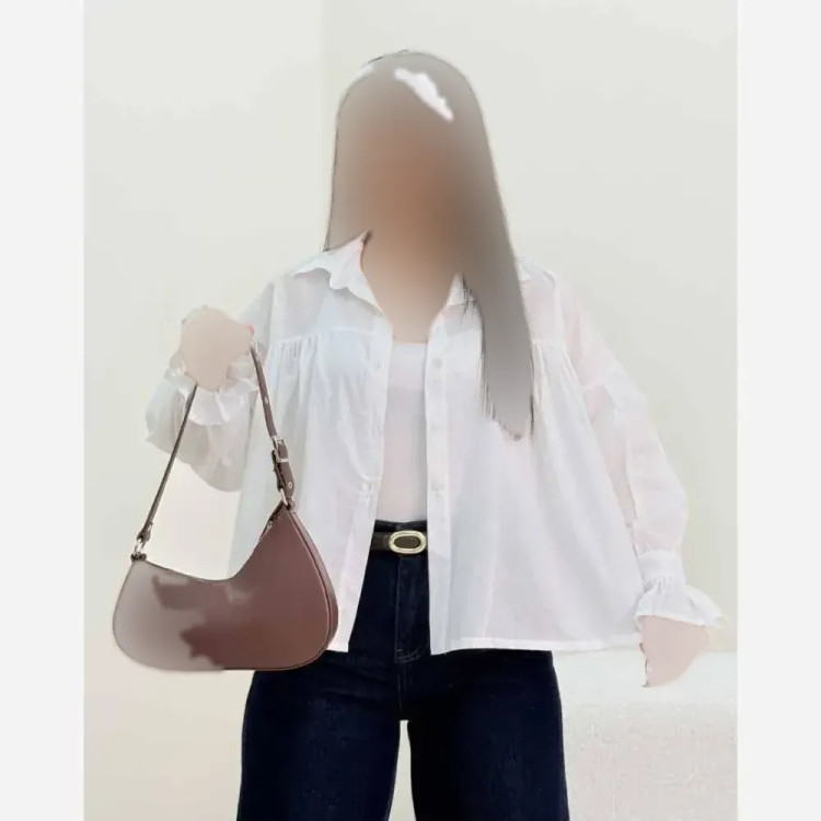 شومیز باکسی چینه پنبه سوپر طرح ابرو بادی فری سایز 36 تا 48