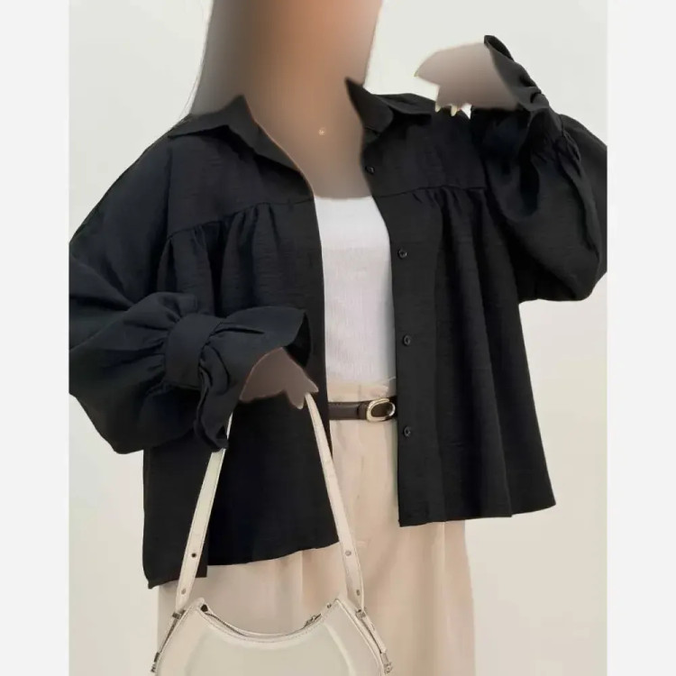 شومیز باکسی چینه پنبه سوپر طرح ابرو بادی فری سایز 36 تا 48