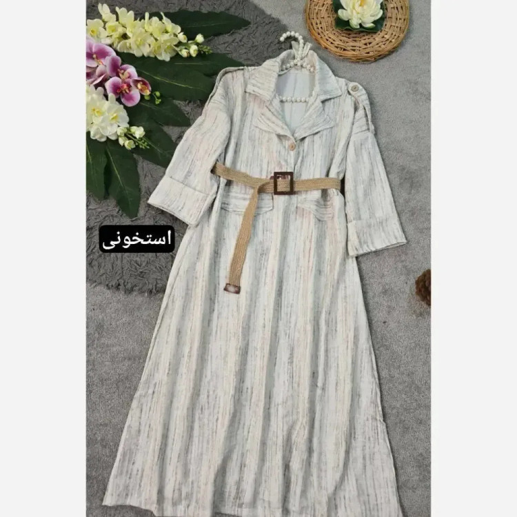 کفتان شانتون زنانه فری سایز با کمربند کنفی رنگ بندی متنوع