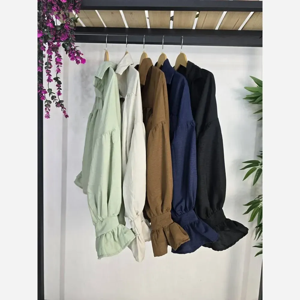 شومیز باکسی چینه پنبه سوپر طرح ابرو بادی فری سایز