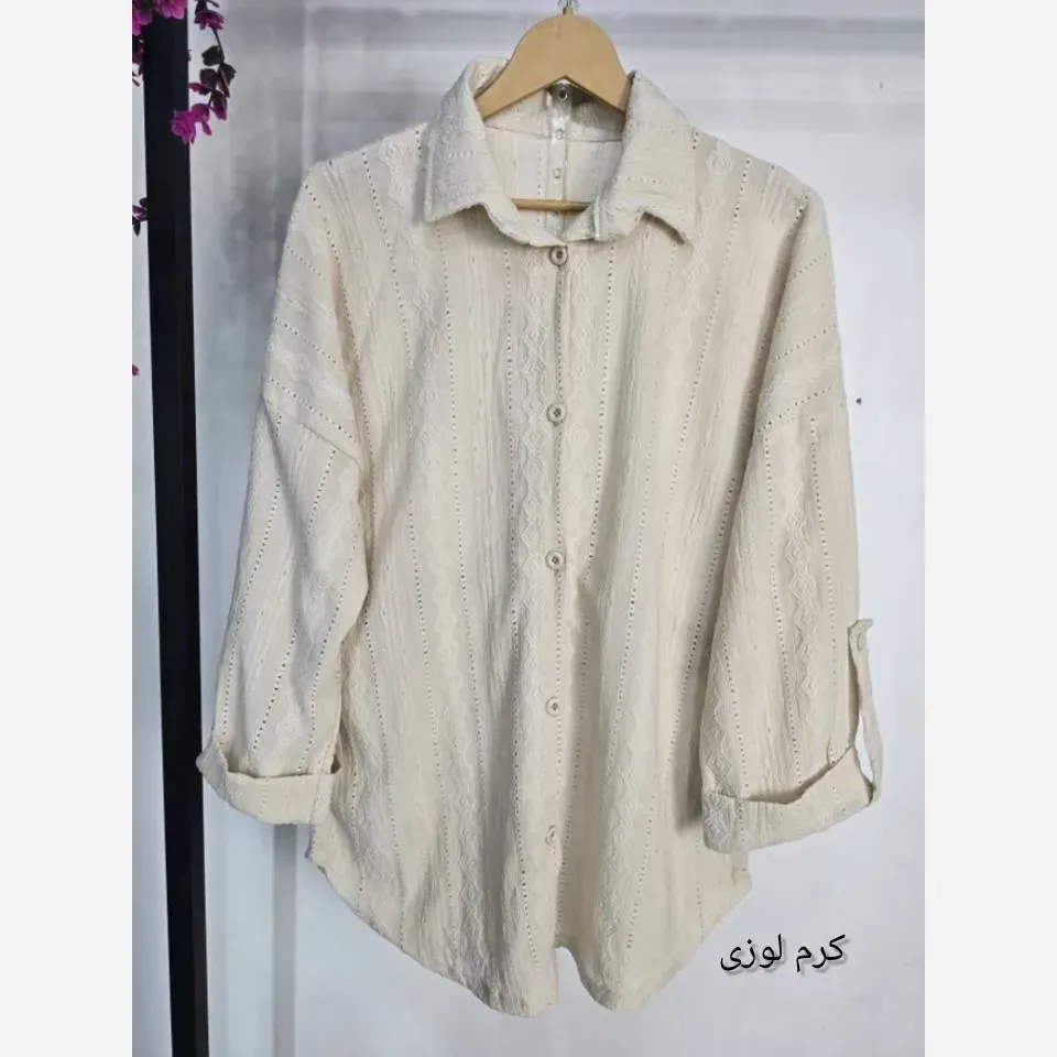 شومیز مراکشی ابریشم گندم فری سایز 36 تا 46