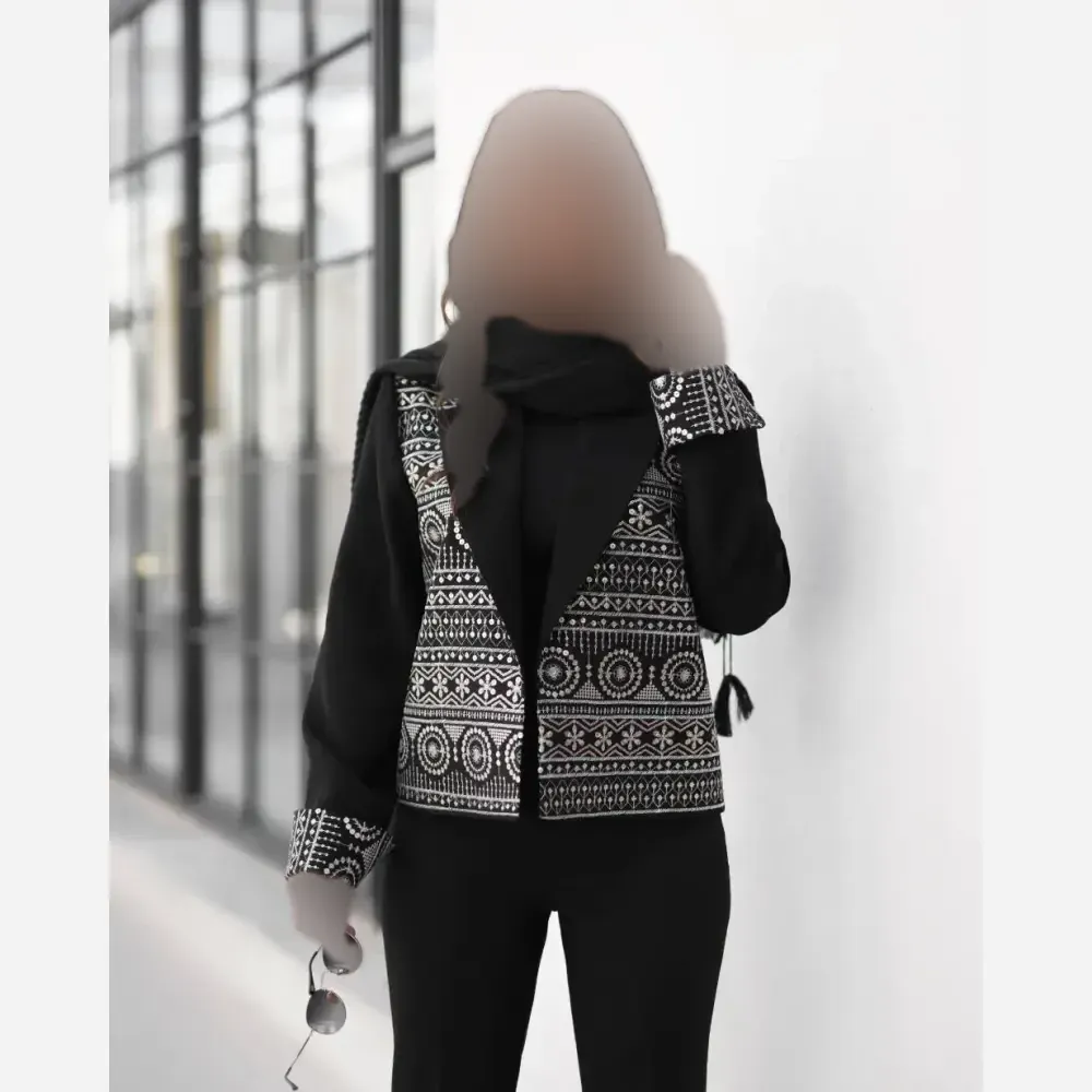 کت سوزن دوزی زنانه مدل الناز لایی کشی شده هندی درجه یک