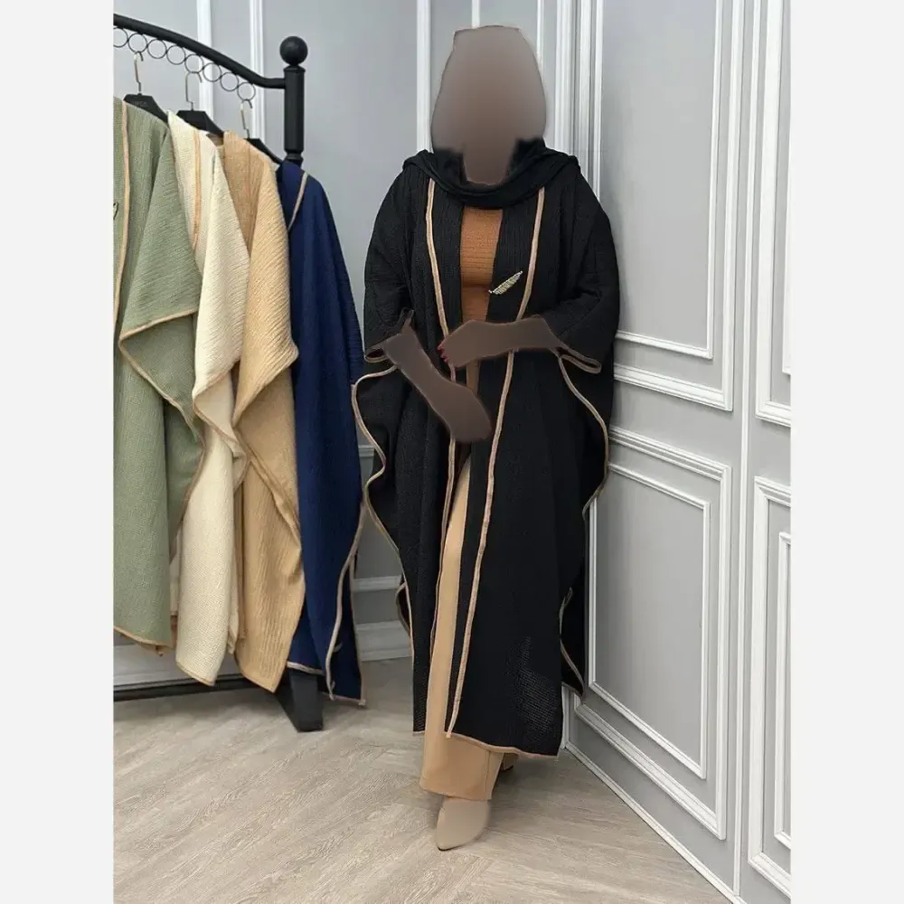 تونیک حصیری زنانه مدل میخک رنگ مشکی سایز فری سایز 38 تا 50