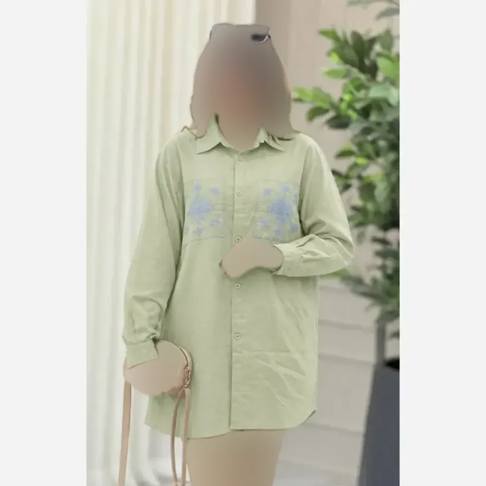 تونیک مانتویی لنین آنزیم شده درجه یک مدل کاکوتی فری سایز خنک بهاره و تابستانه
