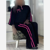 ست تیشرت شلوار زنانه ژاله جنس پنبه گلکسی سایز فری 38 تا 46