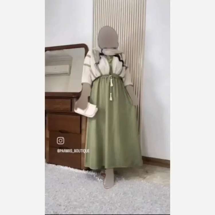 ست سارافون شانتون و کراپ لنین زنانه فری سایز