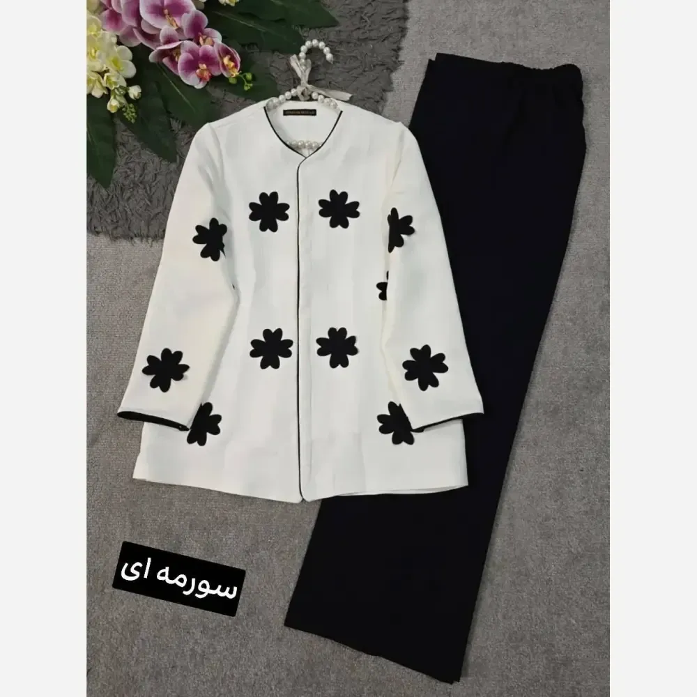 کت شلوار زنانه مازراتی مدل لیزری فری سایز