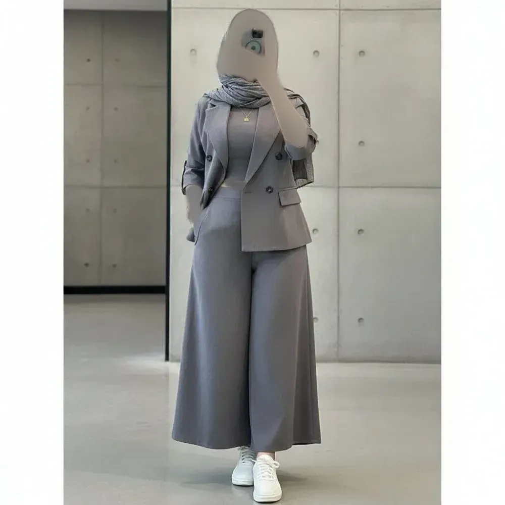 کت شلوار رامونا جنس مکانیک پرشیا درجه یک سایز 1 و 2 رنگ سرمه ای طوسی مشکی
