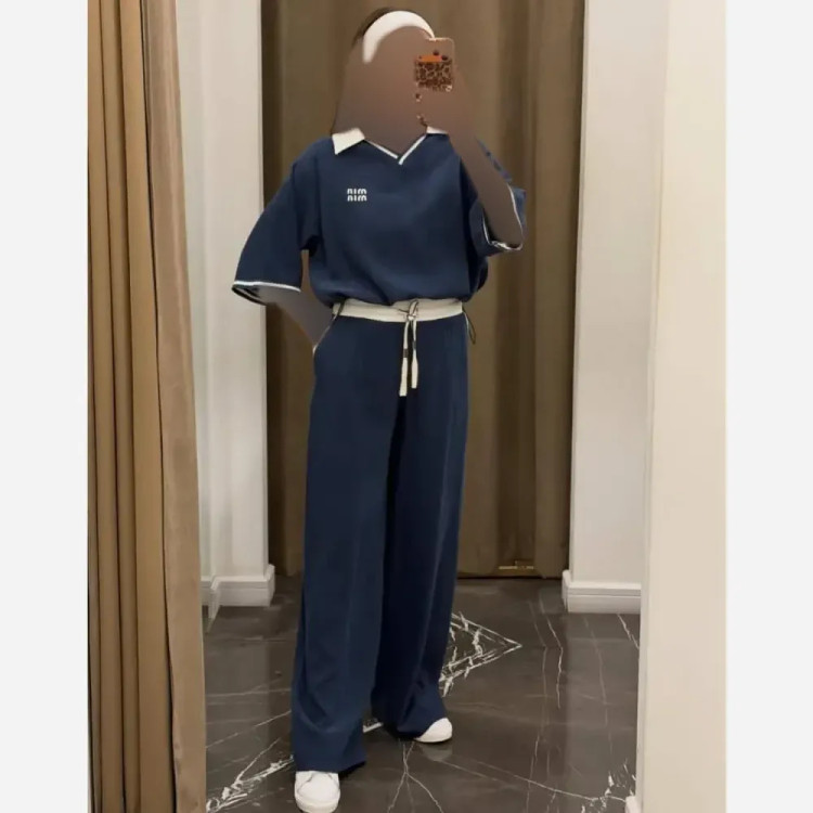ست اورجینال Miu Miu جنس مازراتی درجه یک گرم بالا فری سایز 38 تا 46 رنگ مشکی موکا سرمه ای