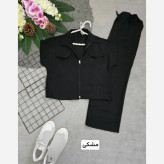 ست لباس زنانه مدل بامبر و شلوار جنس لنین نچرال فری سایز