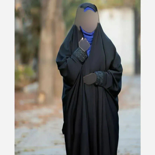 چادر دانشجویی کن مشکی سایز 150 تا 170