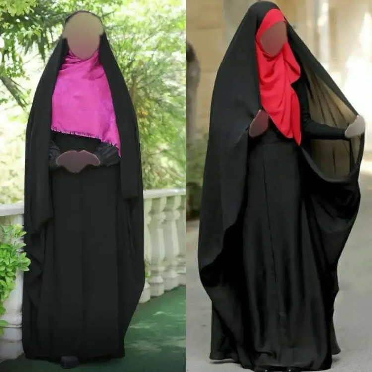 چادر کمری مدل حسنا جنس سوپر ژرژت مشکی