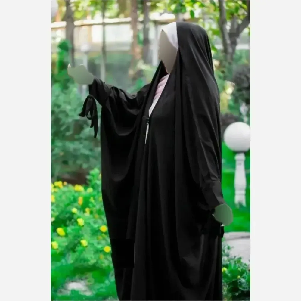چادر جده پاپیونی سوپر ژرژت اصیل مشکی در سایزهای 150 تا 170