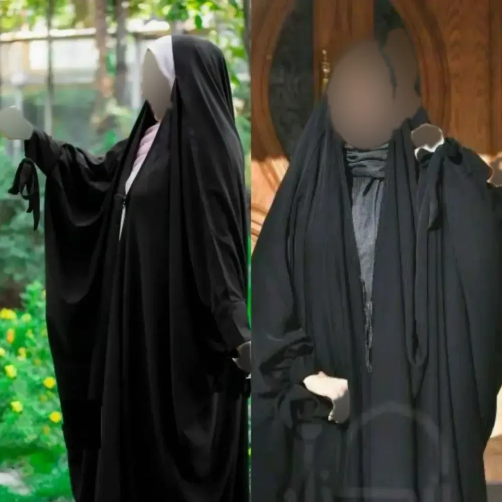 چادر جده پاپیونی مشکی جنس کن کن ندا مروارید سایز بندی متنوع