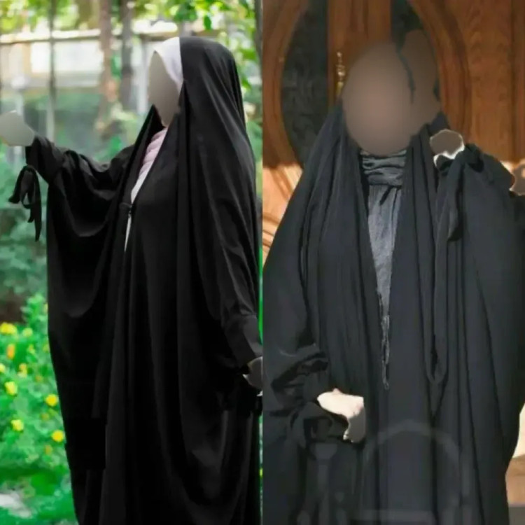 چادر جده پاپیونی مشکی جنس کن کن ندا مروارید سایز بندی متنوع