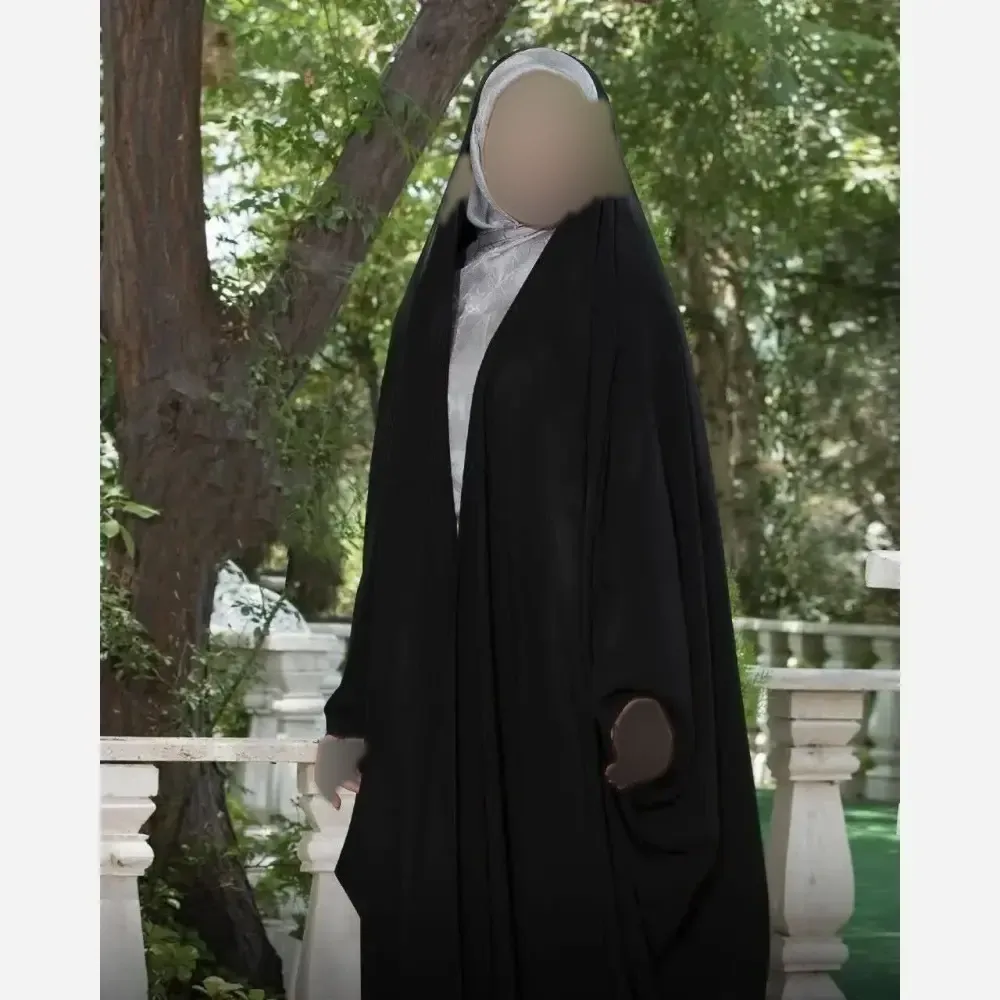 چادر جده عربی اصیل جنس سوپر ژرژت رنگ مشکی