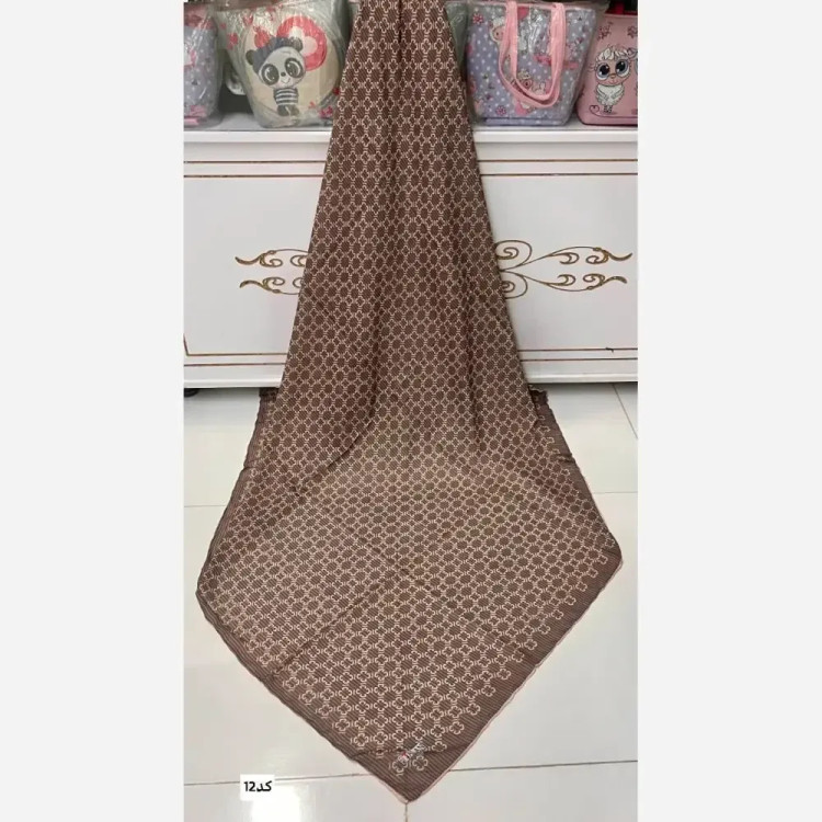 روسری نخی دست دوز گل ریز قواره 140 چهار فصل