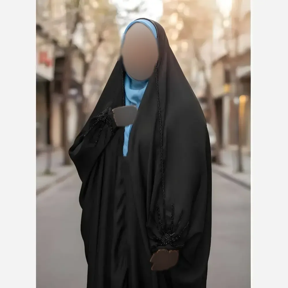 چادر جده آذرخش جنس کن کن ندامروارید رنگ مشکی