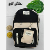 کوله پشتی زرین دیبا ضد آب سه زیپ مشکی