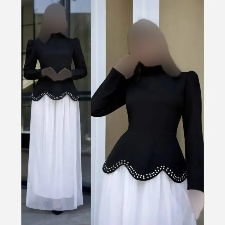 شومیز نگینی مازراتی مشکی سایز 38 تا 48 نگین پانچی بدون ریزش قد 65