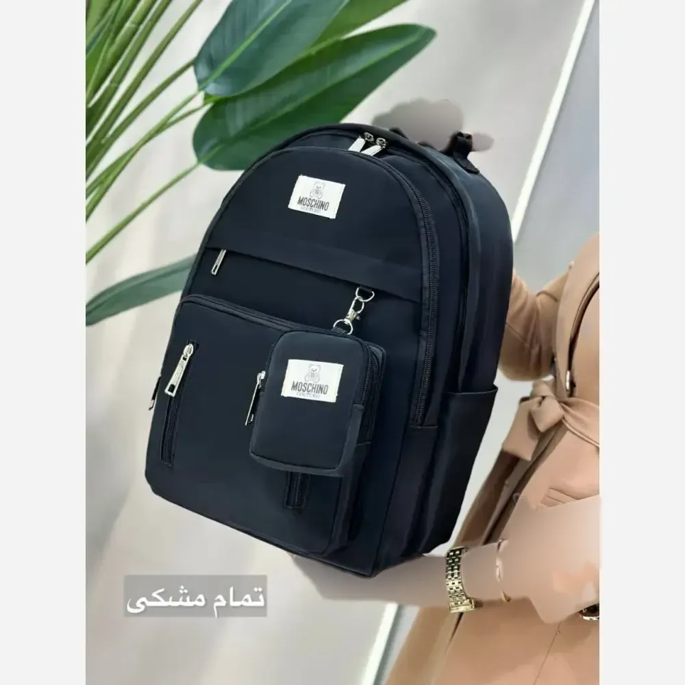 کوله پشتی همتا دیبا ضد آب اسپرت شیک زنانه مشکی کرم آزاد 40*27